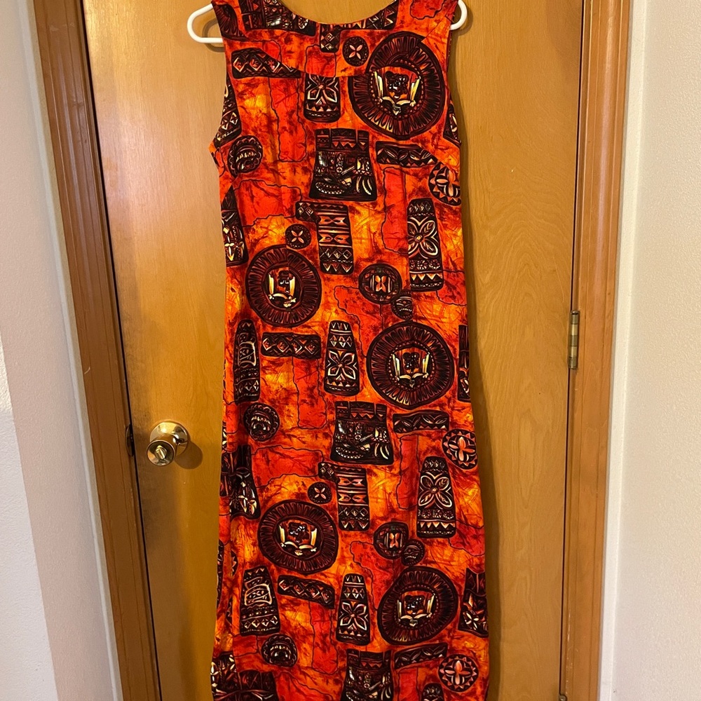 Vintage Hawaiian Bark Cloth Dress